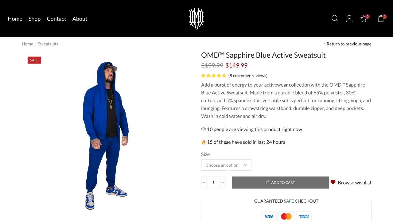 OMD Outfits - OMD Outfits Website Screenshot 1 - Professional Web Design Portfolio by TheBomb® Digital Marketing in Toronto, Vancouver, Calgary, Ottawa, Montreal, Kelowna, Canada