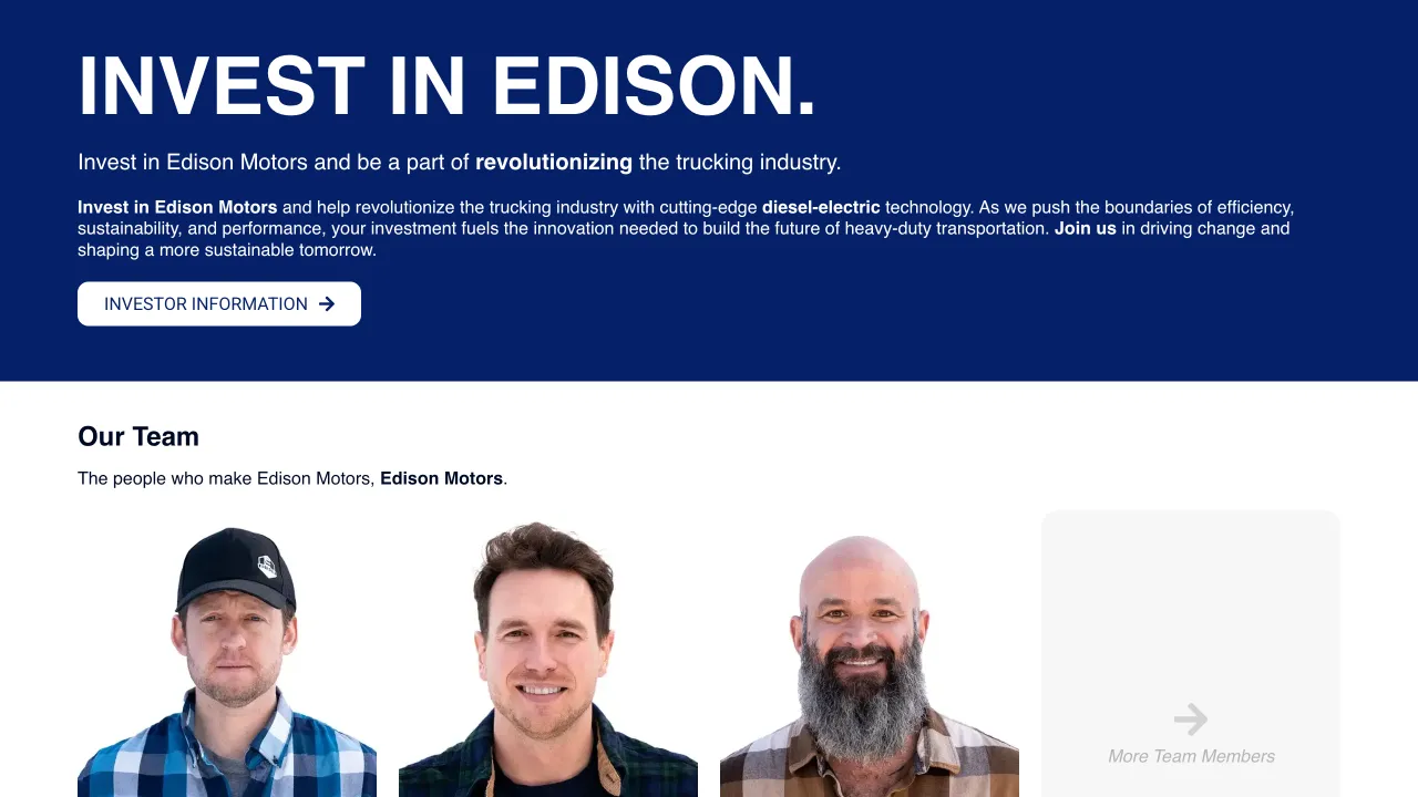 Edison Motors - Edison Motors Website Screenshot 3 - Professional Web Design Portfolio by TheBomb® Digital Marketing in Toronto, Vancouver, Calgary, Ottawa, Montreal, Kelowna, Canada