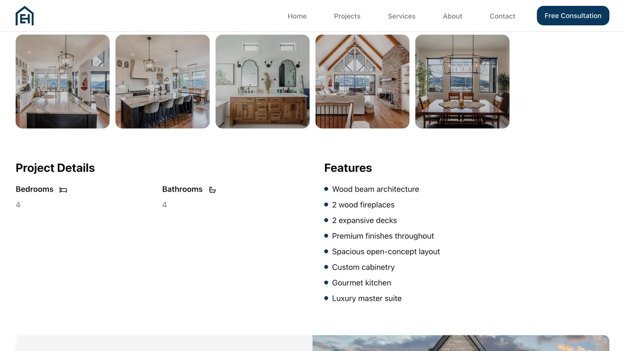 Enns Homes Website Design Screenshot 3 - Construction Portfolio - TheBomb® Digital Marketing Services Across Canada Enns Homes - Enns Homes Website Screenshot 3 - Professional Web Design Portfolio by TheBomb® Digital Marketing in Toronto, Vancouver, Calgary, Ottawa, Montreal, Kelowna, Canada