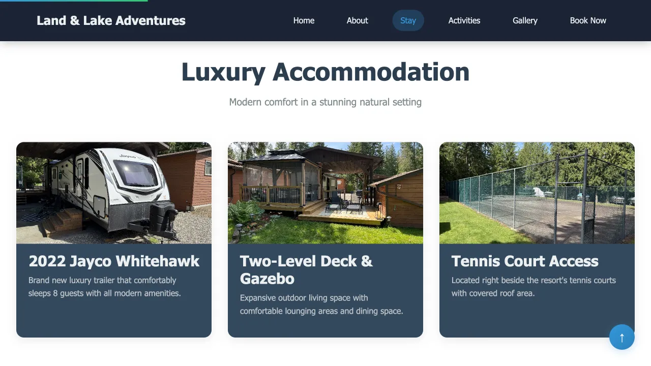 Land & Lake Adventures - Land & Lake Adventures Website Screenshot 3 - Professional Web Design Portfolio by TheBomb® Digital Marketing in Toronto, Vancouver, Calgary, Ottawa, Montreal, Kelowna, Canada