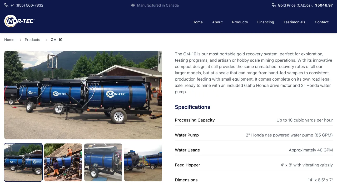 Manufacturing Business Website - Nor-Tec® Inc Website Screenshot 3 - Professional Web Design Portfolio by TheBomb® Digital Marketing in Toronto, Vancouver, Calgary, Ottawa, Montreal, Kelowna, Canada