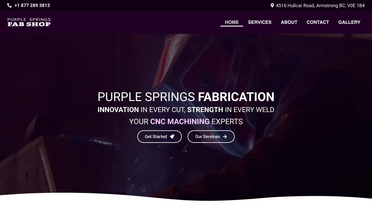 Purple Springs Fab - Manufacturing Website Design Portfolio - TheBomb® Digital Marketing Services Across Canada Purple Springs Fab - Professional Website Design Portfolio by TheBomb® Digital Marketing - Custom Web Development Services in Toronto, Vancouver, Calgary, Ottawa, Montreal, Kelowna, Canada